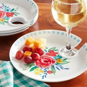 Pioneer Woman Floral Melamine Mingling Boards Set of 4 Tray Plates